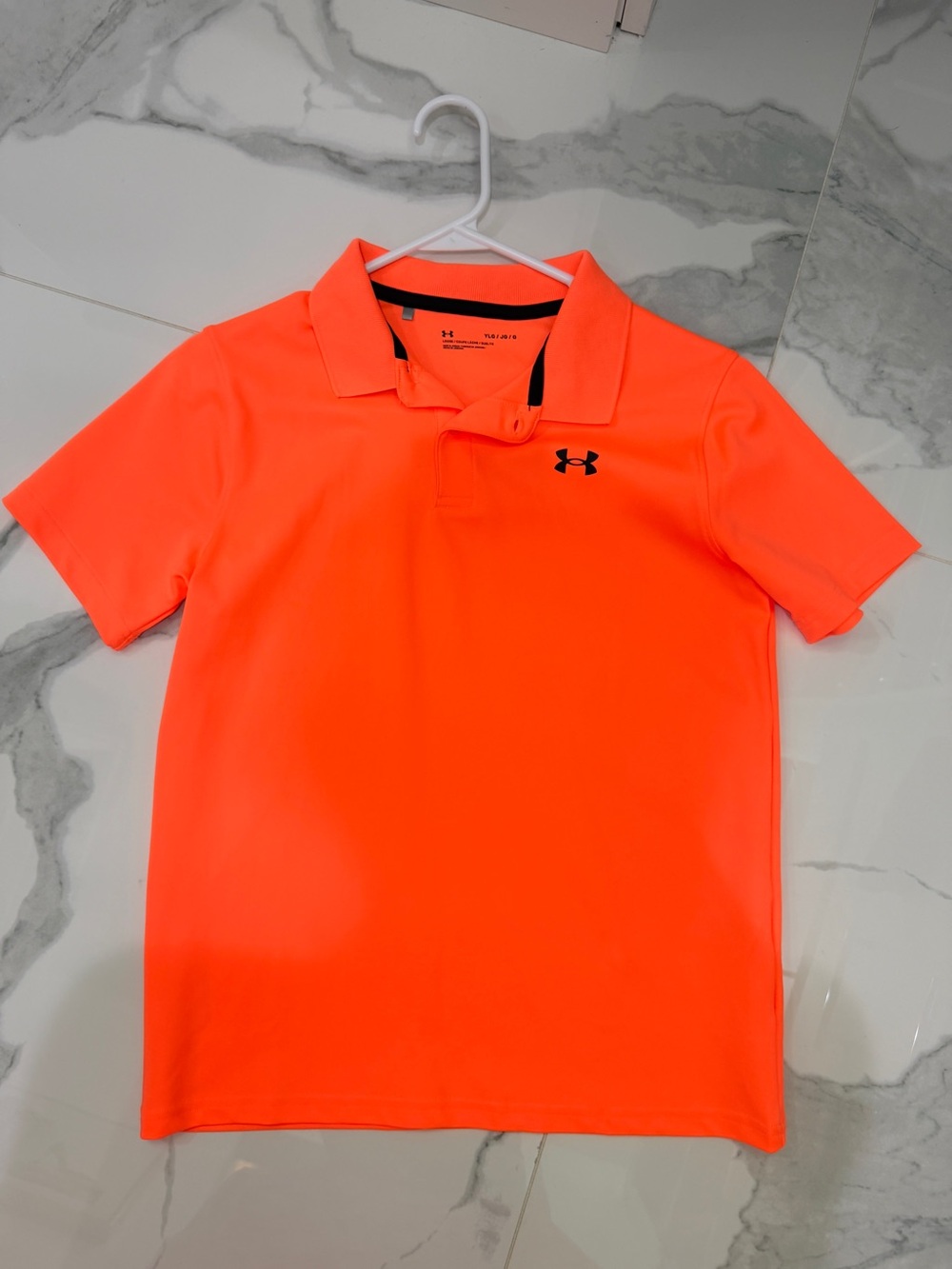 Under Armour Boys' Bright Neon Orange Performance Polo